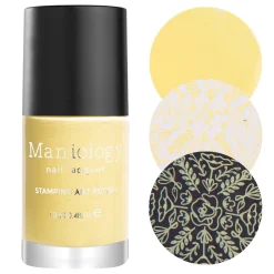 Zinnia (B422) - Cream Lemon Yellow Stamping Polish