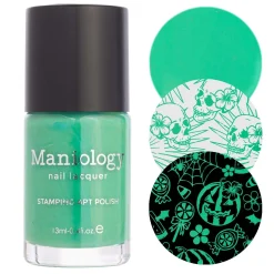 Zombie Hut (B485) - Cream Light Green Stamping Polish